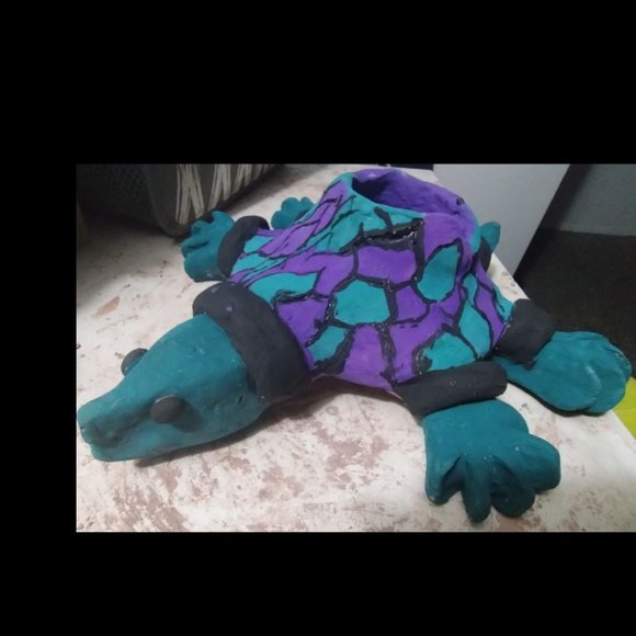 New vibes creations Other - Hand crafted hand painted original clay tortoise ash/trinket tray